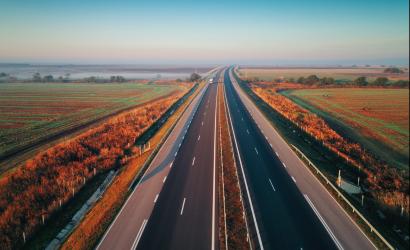 Widok z drona na autostradę