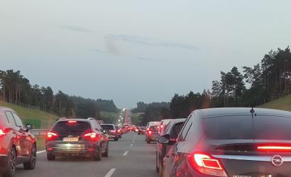 Korki na autostradzie A1.