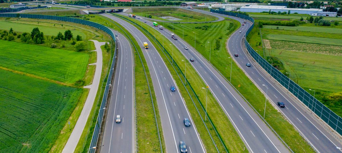 Widok na autostradę